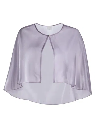 Carolyn Rowan Collection Women's Satin Short Cape In Purple