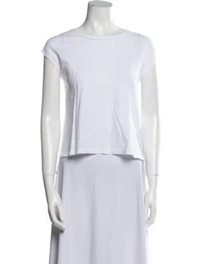 Pre-owned Carolyn Rowan Crew Neck Short Sleeve Top W/ Tags In White