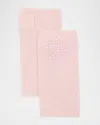 Carolyn Rowan Crystal Cashmere Short Fingerless Gloves In Pink