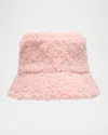Carolyn Rowan Curly Embellished Bucket Hat In Pink