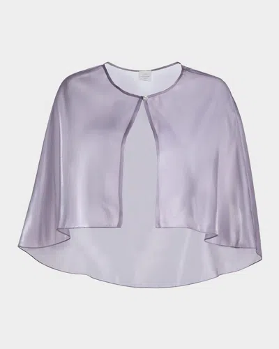 Carolyn Rowan Hi-low Open-front Cape In Purple
