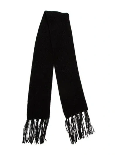 Pre-owned Carolyn Rowan Wool Scarf In Black