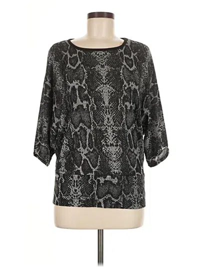 Pre-owned Carolyn Taylor 3/4 Sleeve Blouse In Gray