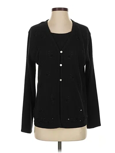 Pre-owned Carolyn Taylor Cardigan Sweater In Black