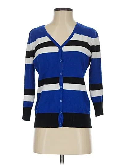 Pre-owned Carolyn Taylor Cardigan Sweater In Blue
