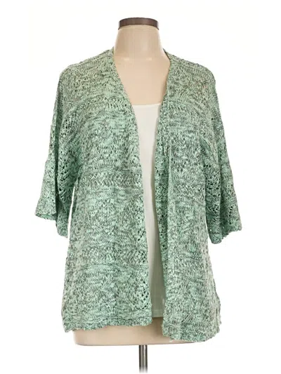 Pre-owned Carolyn Taylor Cardigan Sweater In Green