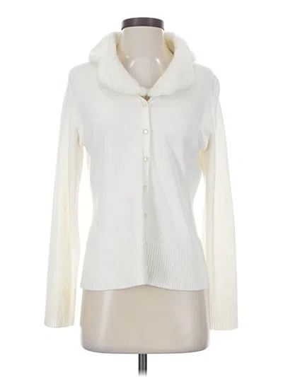 Pre-owned Carolyn Taylor Cardigan Sweater In Ivory