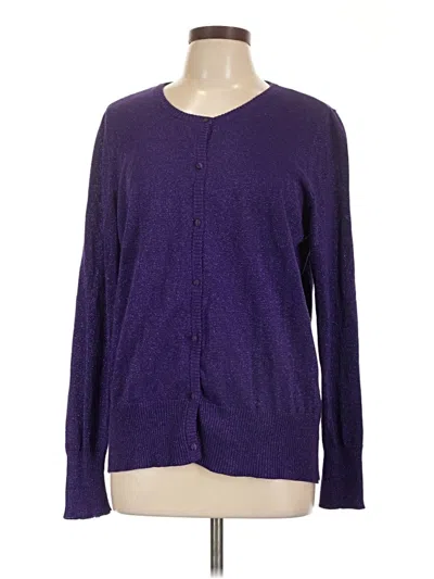 Pre-owned Carolyn Taylor Cardigan Sweater In Purple