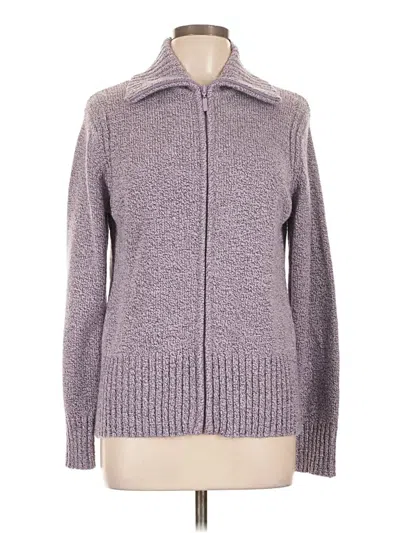 Pre-owned Carolyn Taylor Cardigan Sweater In Purple