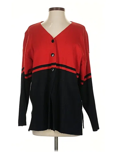 Pre-owned Carolyn Taylor Cardigan Sweater In Red