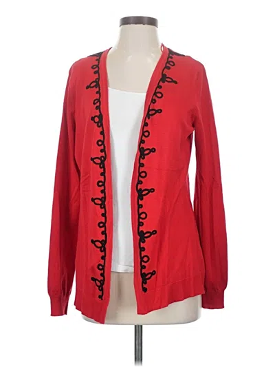 Pre-owned Carolyn Taylor Cardigan Sweater In Red
