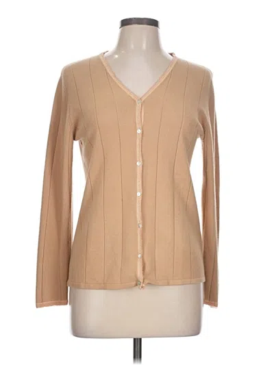 Pre-owned Carolyn Taylor Cardigan Sweater In Tan