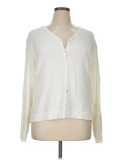 Pre-owned Carolyn Taylor Cardigan Sweater In White