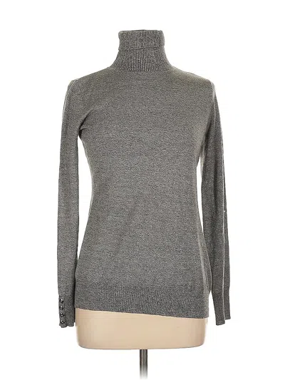 Pre-owned Carolyn Taylor Long Sleeve Turtleneck In Gray