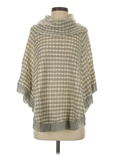 Pre-owned Carolyn Taylor Poncho In Gray