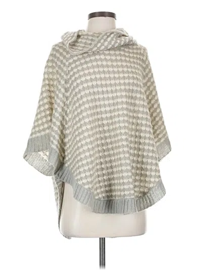 Pre-owned Carolyn Taylor Poncho In Silver