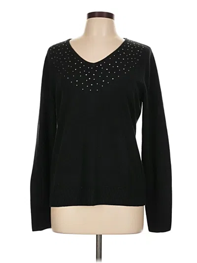 Pre-owned Carolyn Taylor Pullover Sweater In Black