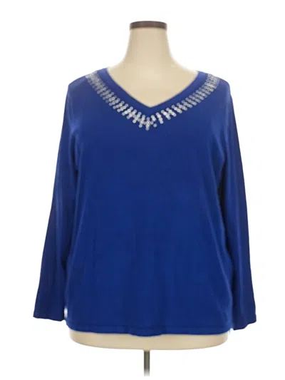 Pre-owned Carolyn Taylor Pullover Sweater In Blue