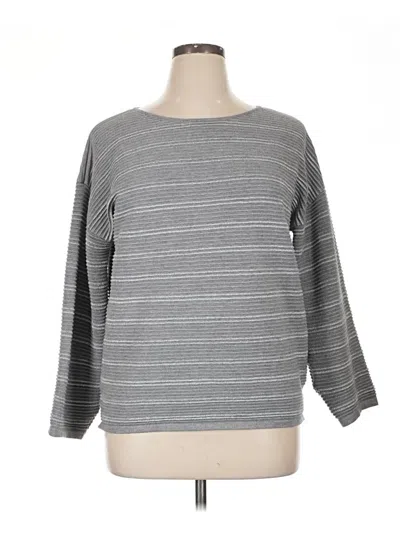 Pre-owned Carolyn Taylor Pullover Sweater In Gray