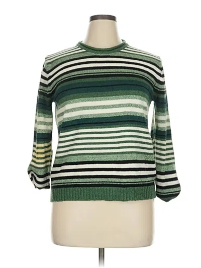 Pre-owned Carolyn Taylor Pullover Sweater In Green