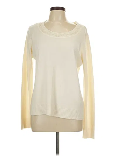 Pre-owned Carolyn Taylor Pullover Sweater In Ivory
