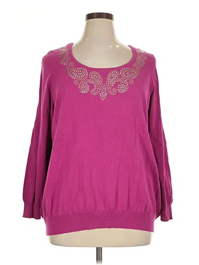 Pre-owned Carolyn Taylor Pullover Sweater In Pink