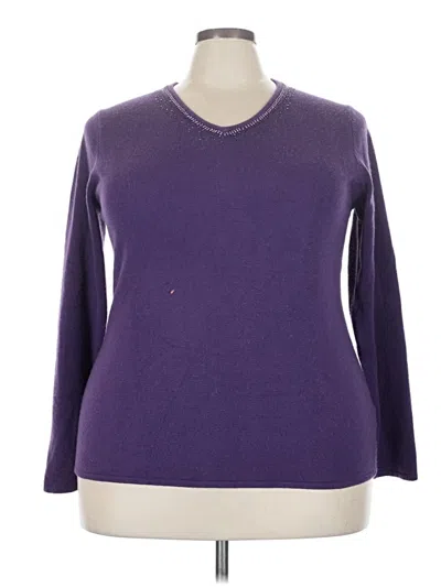 Pre-owned Carolyn Taylor Pullover Sweater In Purple