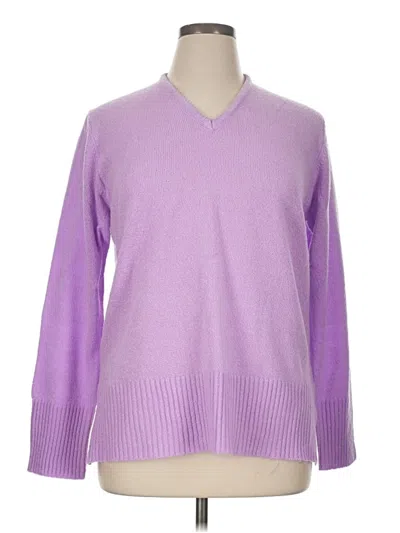 Pre-owned Carolyn Taylor Pullover Sweater In Purple