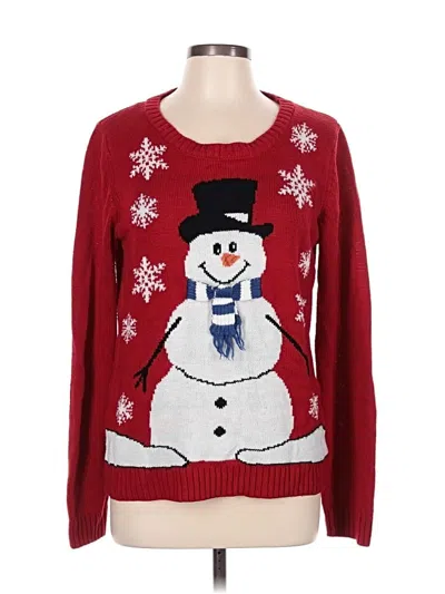 Pre-owned Carolyn Taylor Pullover Sweater In Red