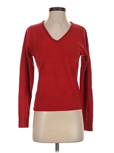 Pre-owned Carolyn Taylor Pullover Sweater In Red