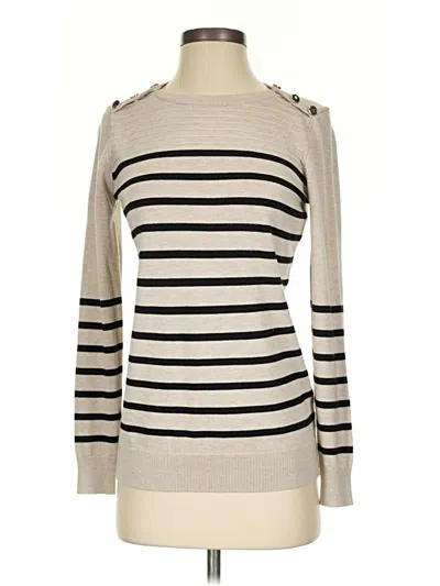 Pre-owned Carolyn Taylor Pullover Sweater In White