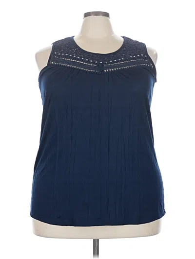 Pre-owned Carolyn Taylor Sleeveless Blouse In Blue