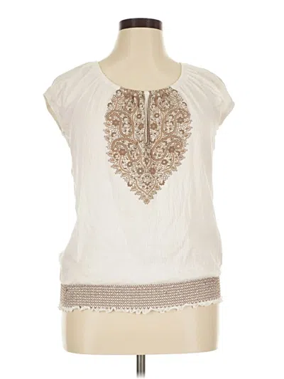 Pre-owned Carolyn Taylor Sleeveless Blouse In Ivory