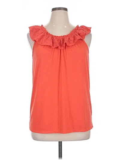 Pre-owned Carolyn Taylor Sleeveless Blouse In Orange