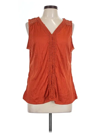 Pre-owned Carolyn Taylor Sleeveless Blouse In Orange