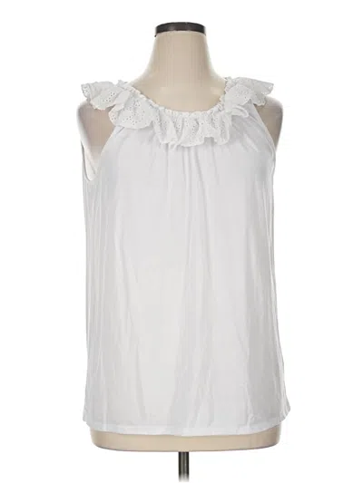 Pre-owned Carolyn Taylor Sleeveless Blouse In White