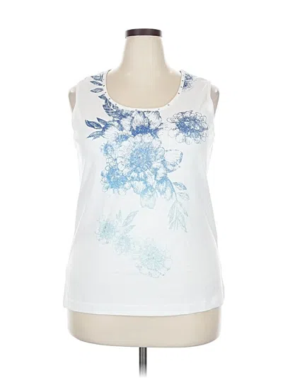 Pre-owned Carolyn Taylor Sleeveless Top White Halter Neckline Tops