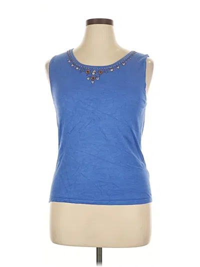 Pre-owned Carolyn Taylor Sweater Vest In Blue