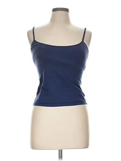 Pre-owned Carolyn Taylor Tank Top Blue Strapless Neckline Tops