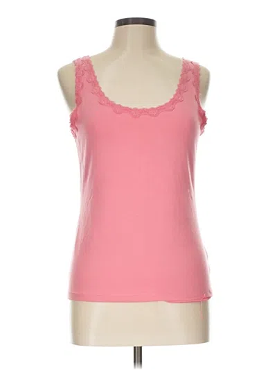 Pre-owned Carolyn Taylor Tank Top Pink Sweetheart Neckline Tops