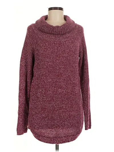 Pre-owned Carolyn Taylor Turtleneck Sweater In Burgundy