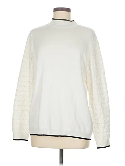 Pre-owned Carolyn Taylor Turtleneck Sweater In Ivory