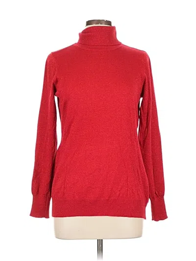 Pre-owned Carolyn Taylor Turtleneck Sweater In Red