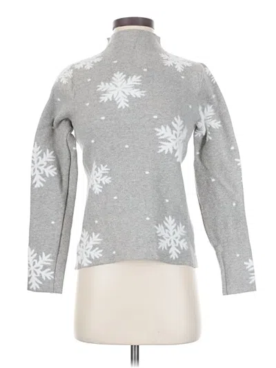 Pre-owned Carolyn Taylor Turtleneck Sweater In Silver