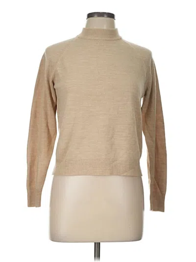Pre-owned Carolyn Taylor Turtleneck Sweater In Tan