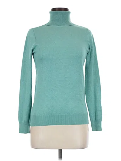 Pre-owned Carolyn Taylor Turtleneck Sweater In Teal