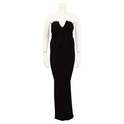 Pre-owned Carolyne Roehm 1980s  Black Strapless Gown
