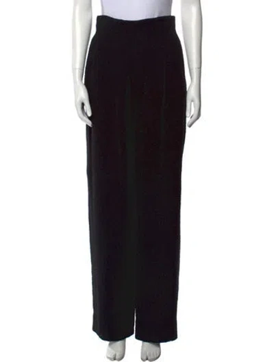 Pre-owned Carolyne Roehm Straight Leg Pants In Black