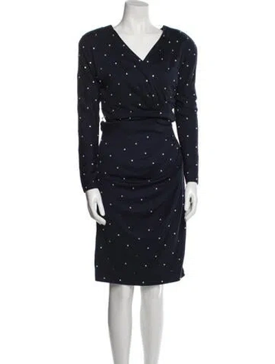 Pre-owned Carolyne Roehm Vintage 1980's Skirt Set In Blue