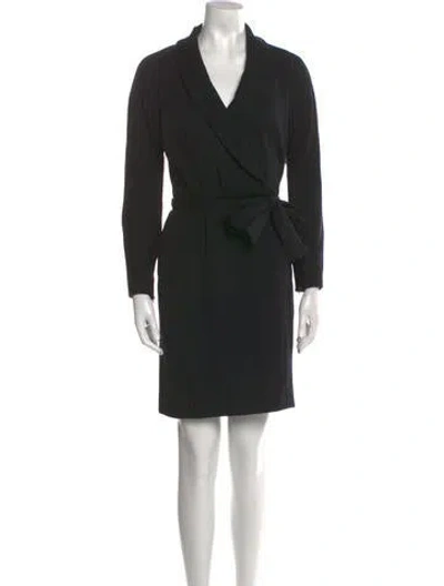 Pre-owned Carolyne Roehm Vintage Knee-length Dress In Black